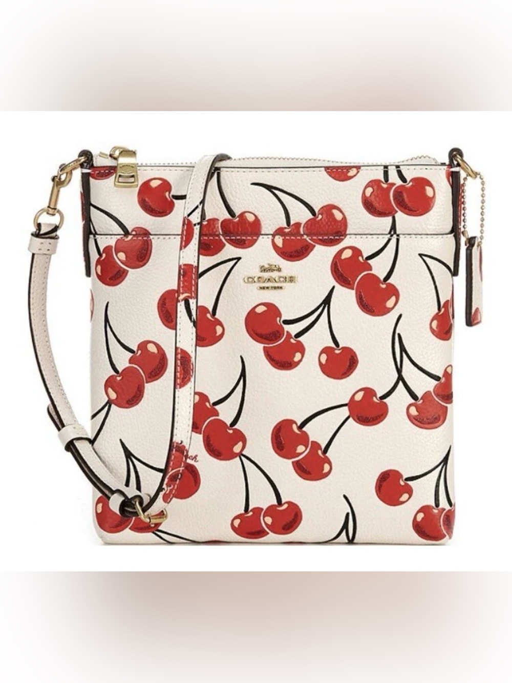 Coach Kitt messager White Cherry Print Crossbody Bag